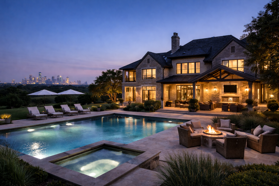 backyard houston hills home