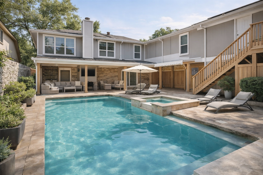 luxury home pool in cypress texas