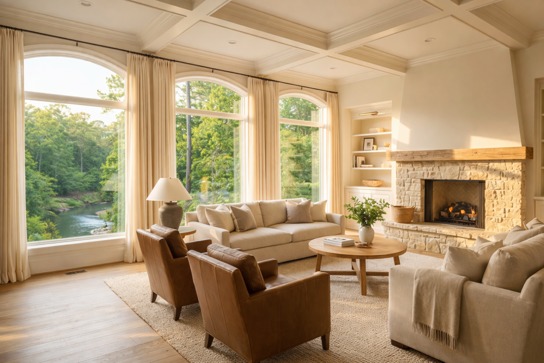 woodland texas luxury home living room